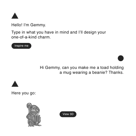 Sample screenshot of a chat with gemmy