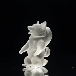 A bio-resin pendant shaped like a corgi in a space-suit